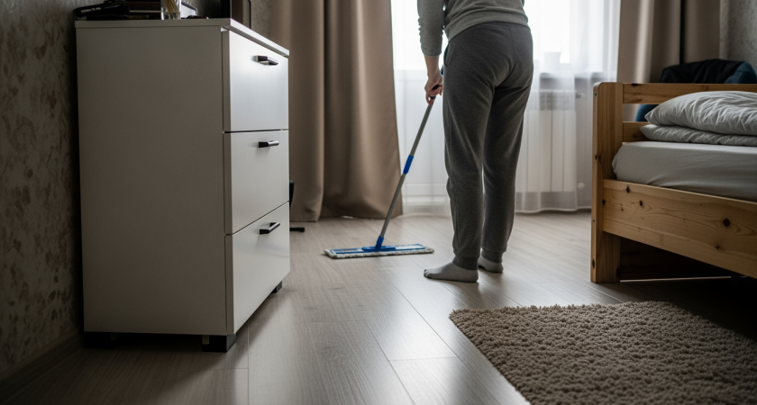 Одна столовая ложка на ведро - полы блестят месяц без уборки, как ледяная поверхность