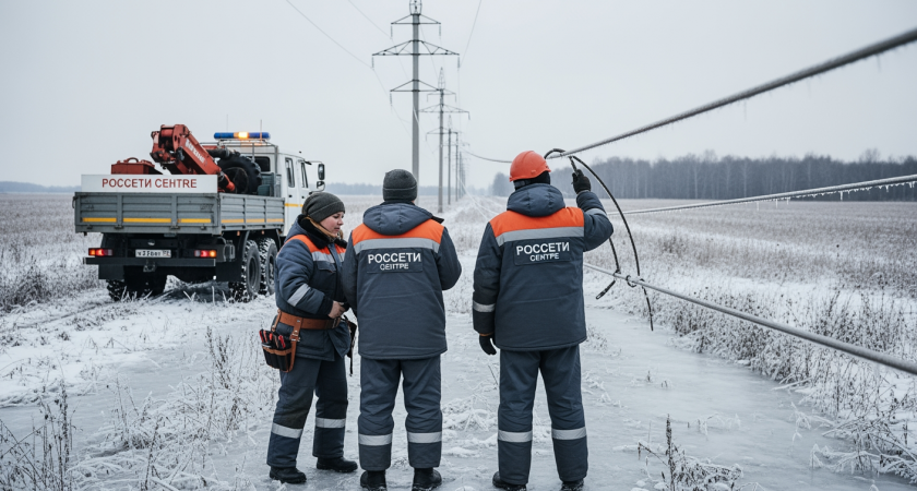 Ледяной дождь обесточил три округа: 58 энергетиков работают круглосуточно