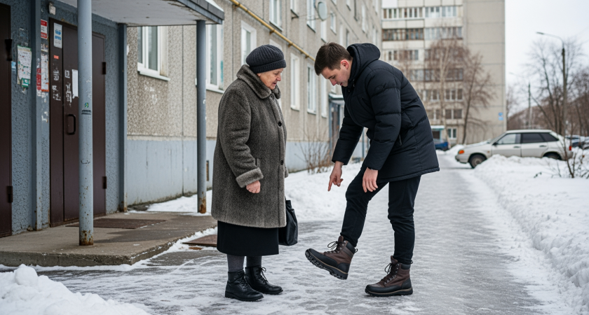 Противогололёдное покрытие для ботинок за 5 минут — проверенный лайфхак из советских времён