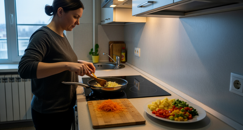 Морковь или лук - что кладут в сковороду первым. Секрет идеальной зажарки, который знают все повара