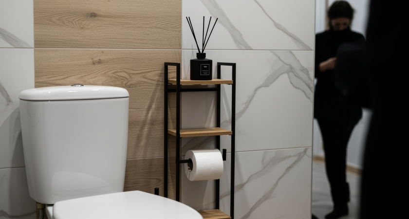 Коммуникации в туалете без отделки - спрятал всё лайфхаком, что не требует гипсокартона