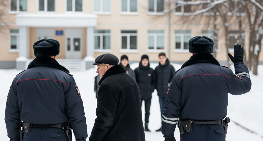75-летний охранник с ножом напал на подростка после атаки снежками у школы в Дербенте