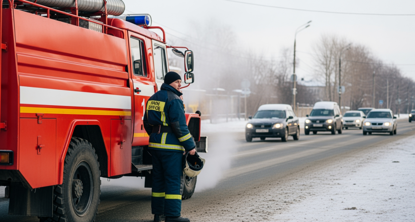 Полыхающая крыша и шлейф дыма над городом: 6 расчетов МЧС штурмуют горящий дом у пляжа в Затоне