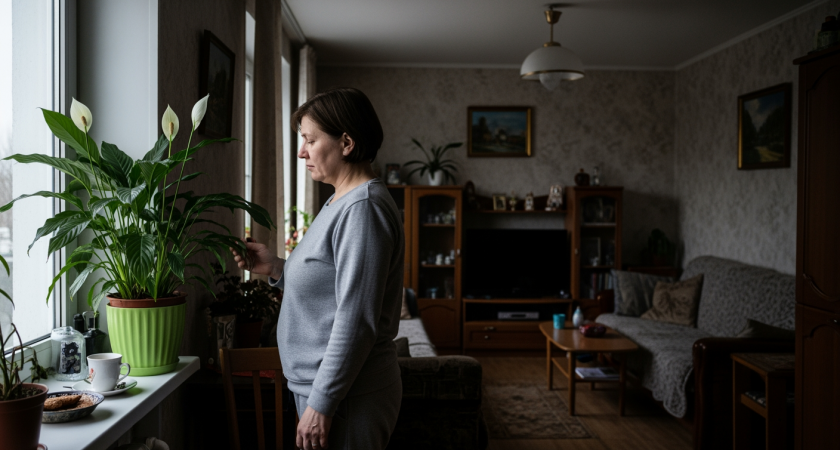 Секретный трюк с обычной ложкой превращает увядающий спатифиллум в сочно-зеленый куст без единого сухого листочка