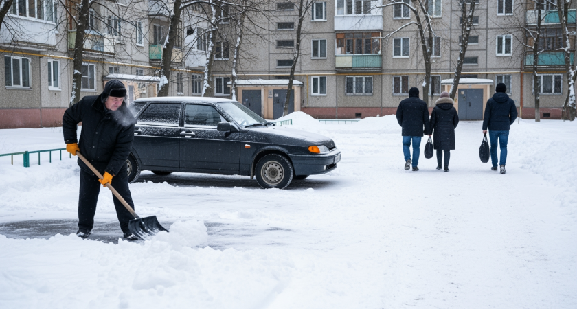Кто хозяин расчищенного снега во дворе: ГАИ разъяснила права автомобилистов на убранные парковочные места