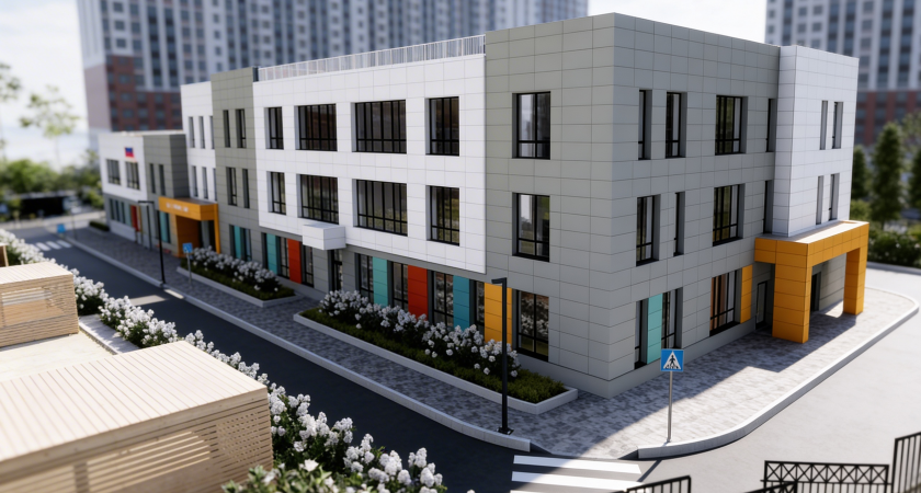 Четвертый детский сад на 205 мест строится в ЖК «Новоград Павлино»: здание готово на 60%