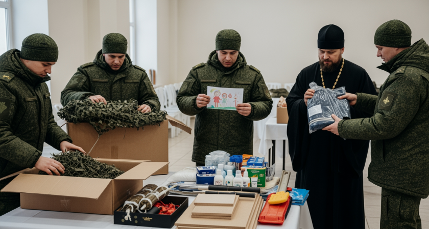 Окопные свечи и детские рисунки: Брянская епархия отправила бойцам «Севера» особый гуманитарный груз