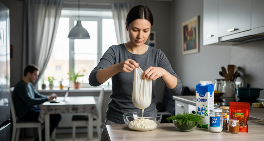 Домашний сыр за копейки: бабушкин рецепт с кефиром покорил соседей и заставил забыть о магазинном