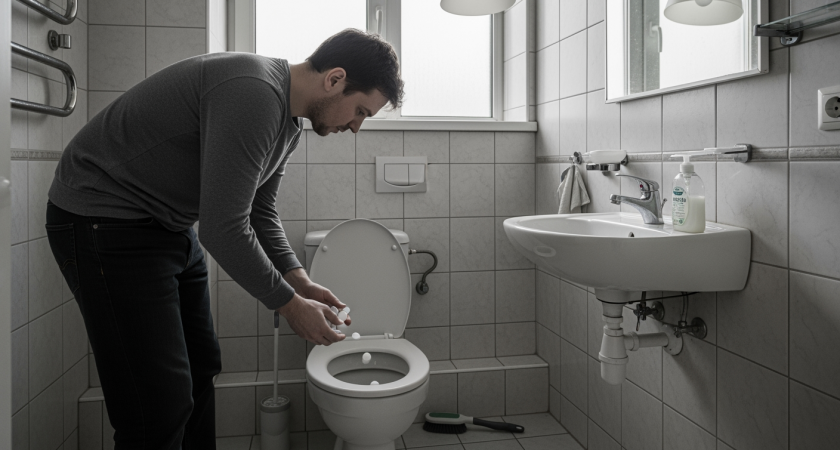 Простой домашний трюк с двумя таблетками превращает грязный унитаз в сияющую чистоту за считанные минуты