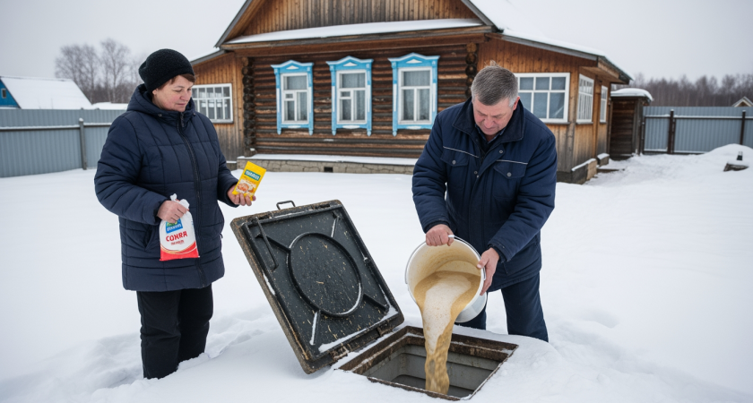 Простой трюк с одним ведром раз и навсегда решит проблему выгребной ямы без вони и хлопот даже в лютые морозы