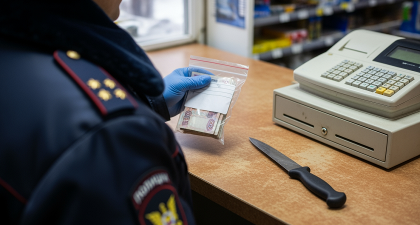 Вооруженный налетчик с ножом ограбил кассу на 65 тыс. рублей после неудачной попытки украсть смартфон в ТЦ Москвы