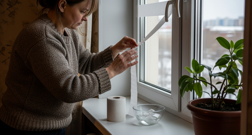 Народная хитрость с рулоном бумаги превращает ледяные подоконники в теплые островки даже при минус тридцати