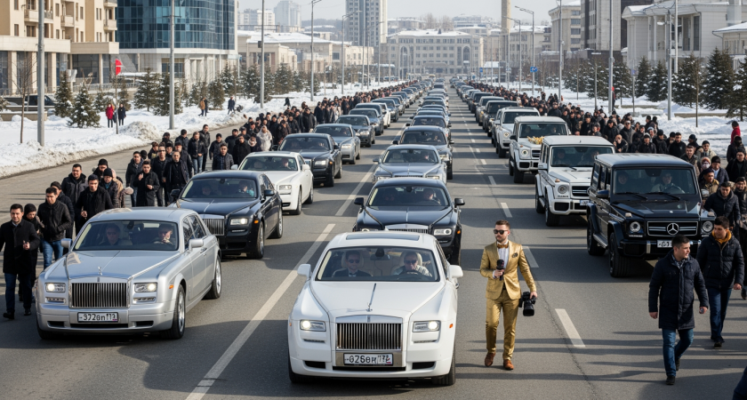 Золотой костюм и 24 Rolls-Royce с инициалами Кадырова: блогер Людвиг Байсер поразил Грозный размахом свадьбы