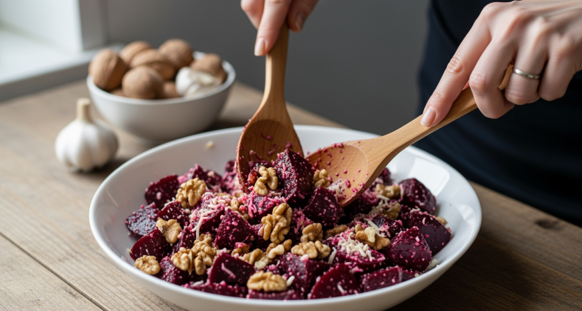 Свекольный салат который сметают со стола быстрее чем вы успеваете его приготовить по бабушкиному секретному рецепту