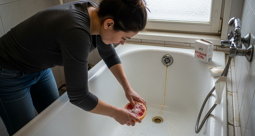 Домашний лайфхак с обычной кухонной губкой вернёт блеск вашей ванне быстрее чем вскипит чайник