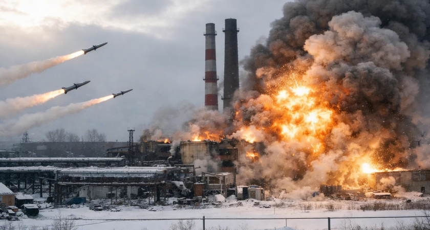 Столбы огня до неба: российская армия мощным ударом уничтожила крупнейшую котельную в Лозовой