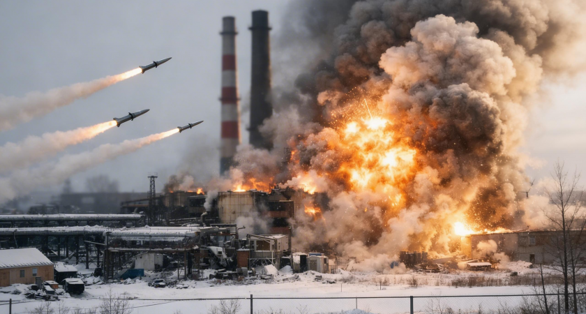 «Кузькина мать» в Лозовой: мощный удар превратил крупнейшую котельную в гигантские столбы огня