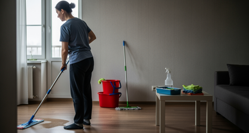 Забудьте о тяжелых ведрах: простой способ мытья полов, который спасет вашу спину и изменит домашнюю уборку