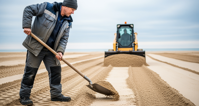 В Анапе начали засыпать пляжи новым песком после катастрофы танкеров