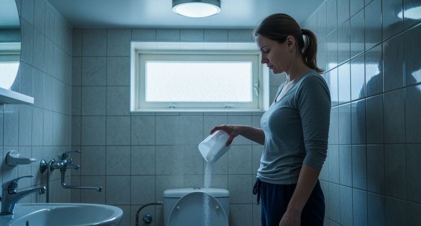 Простой трюк с солью превратит ваш унитаз в сверкающий за 10 минут без дорогой химии