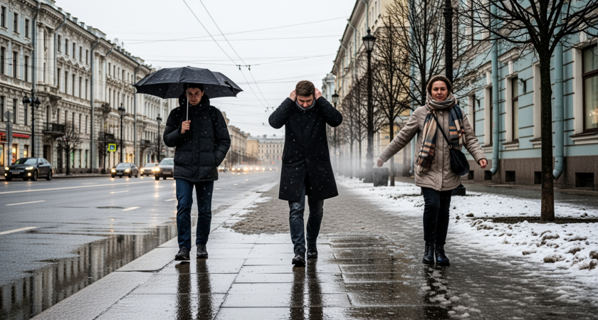 Петербуржцев предупредили о гололедице на дорогах 2 марта