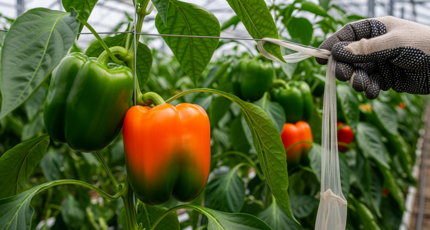 Добавила в лунки по паре старых колготок и собрала урожай перца в три раза больше обычного