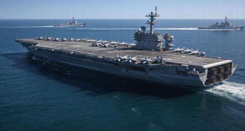 Американский авианосец «Авраам Линкольн» покинул позиции после ракетного удара Ирана