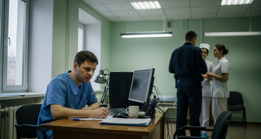 Врач с переломом носа отказался брать больничный после избиения