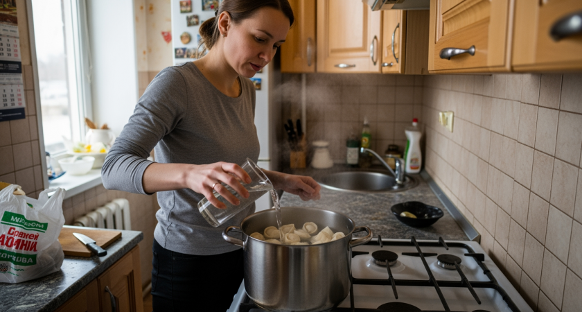 Простой трюк с ледяной водой делает домашние пельмени такими же вкусными как в элитном ресторане