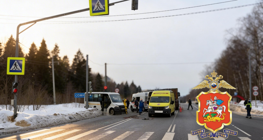 Маршрутка столкнулась с грузовиком на трассе А-107: двое погибли
