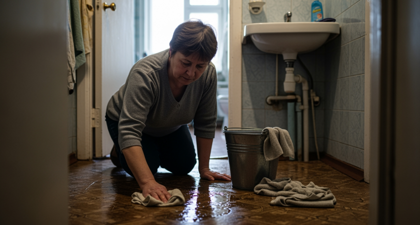 В Электростали месяц бьет зловонный фонтан из подвала