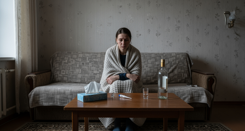 Водка с перцем превращает трёхдневную простуду в недельную болезнь