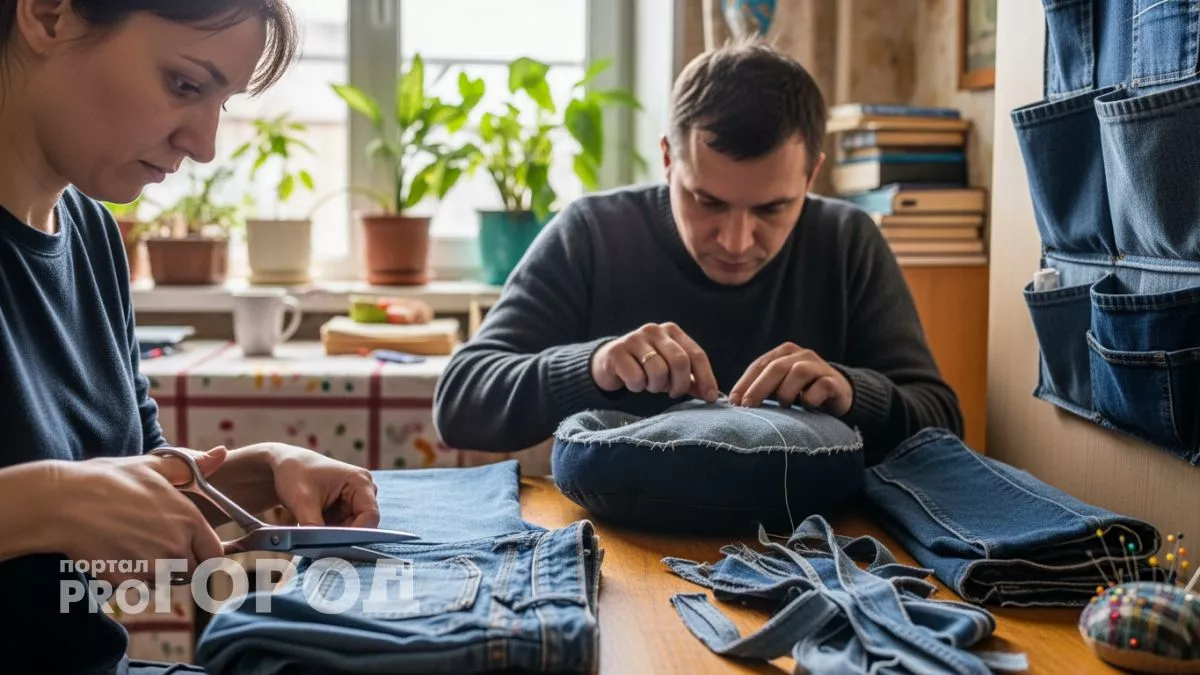 Выбрасывать джинсы после износа — расточительство, когда из них можно сделать 10 нужных вещей
