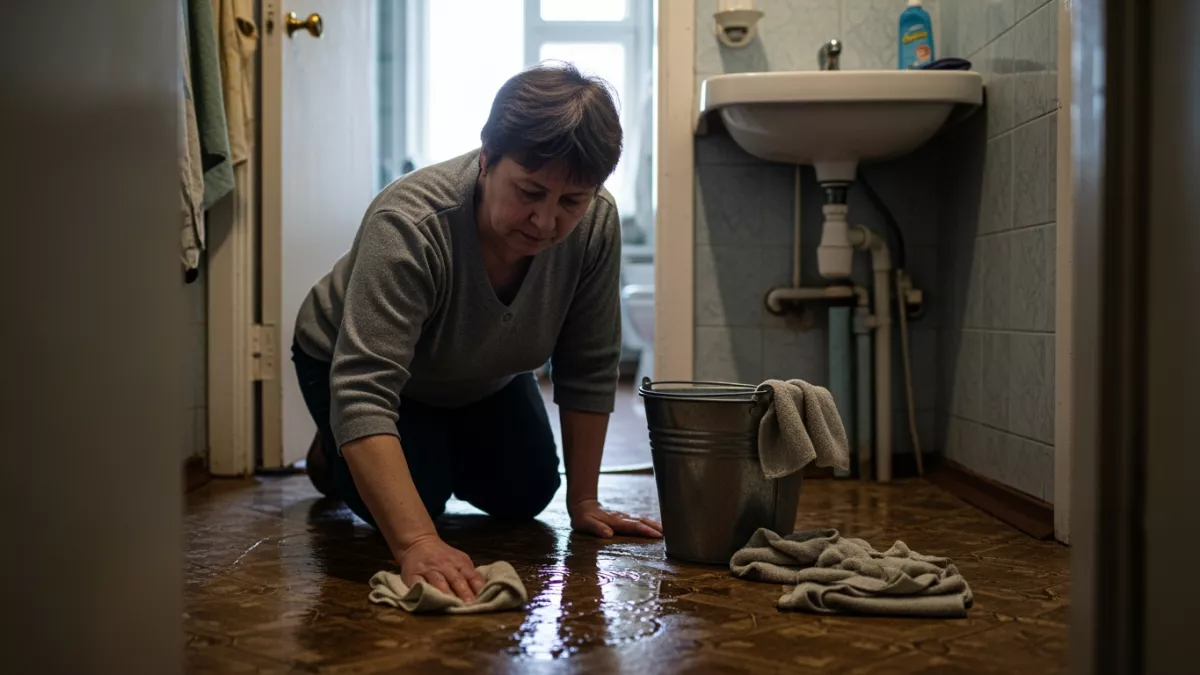 В Электростали месяц бьет зловонный фонтан из подвала