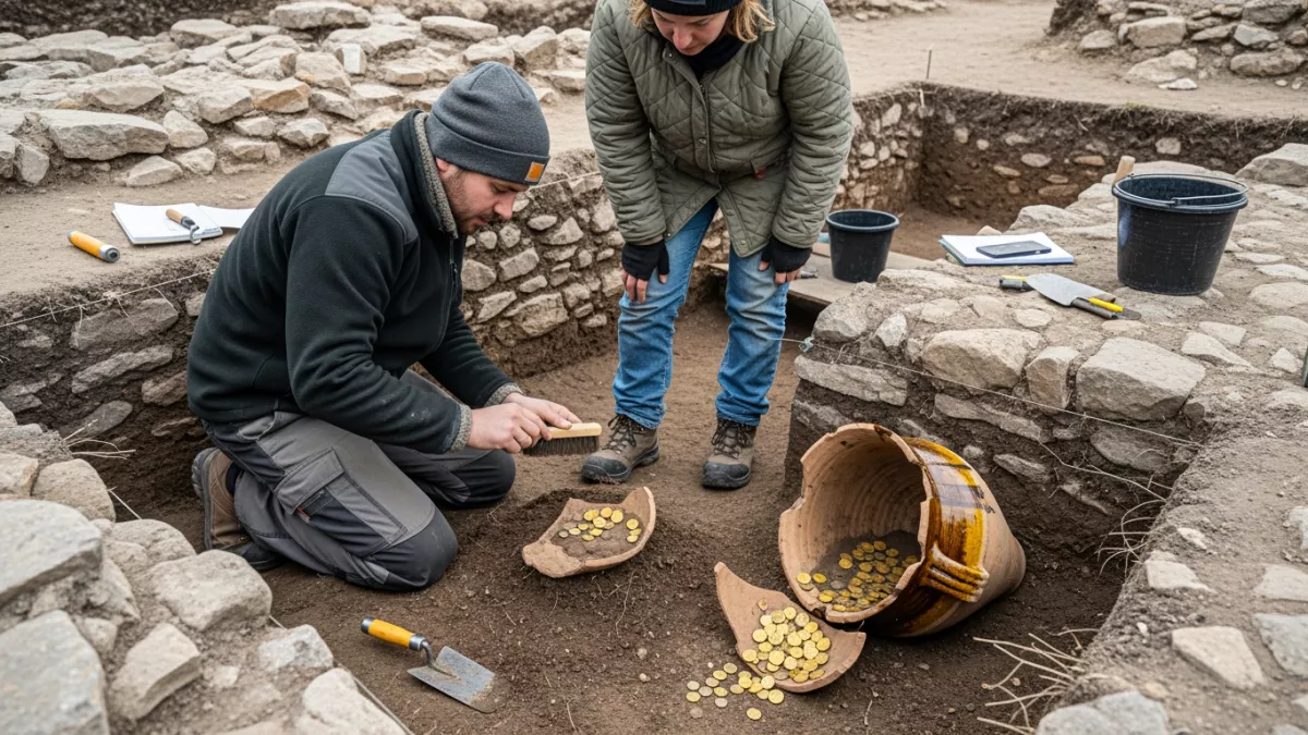 Разбившийся глиняный горшок открыл один из крупнейших кладов золота в России