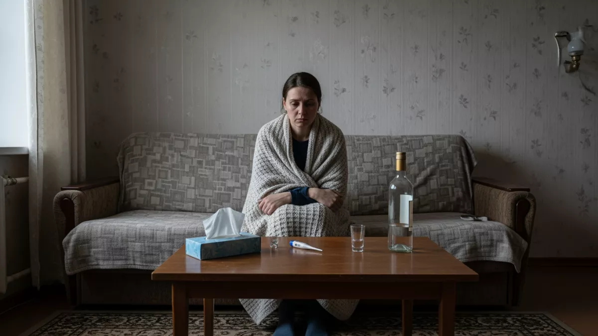 Водка с перцем превращает трёхдневную простуду в недельную болезнь