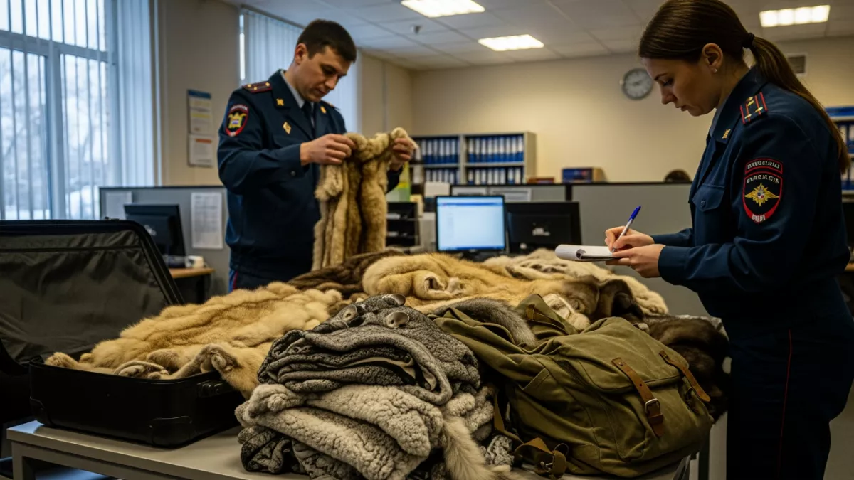 Китаянка пыталась провезти через границу 370 соболей в чемодане