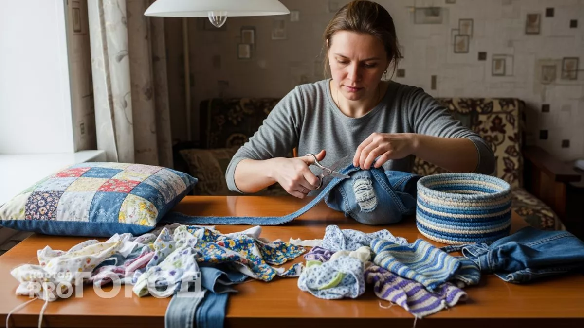 Старые джинсы и пара часов работы превращаются в декор который друзья спрашивают где заказывала