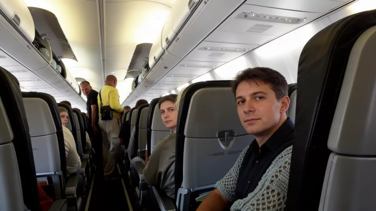 Пассажиры помогли примотать скотчем пьяного дебошира в самолете