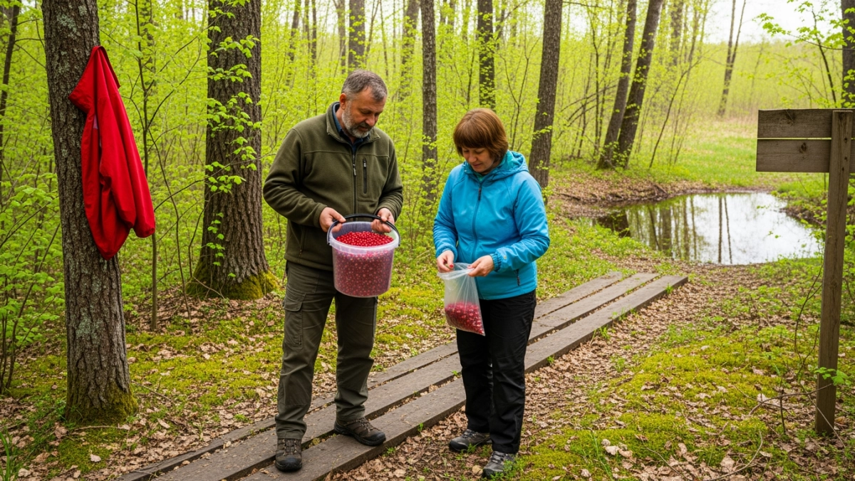 Житель Тосненского района собрал 25 литров прошлогодней клюквы с болот