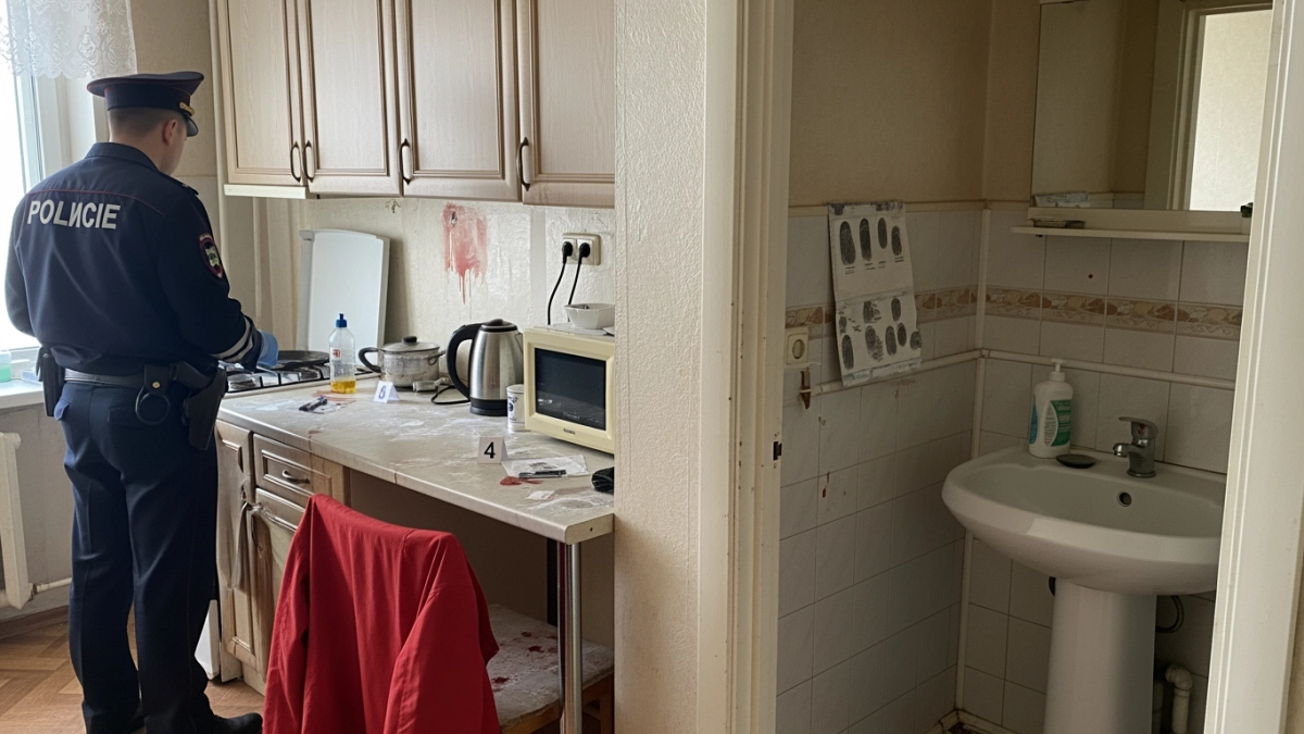 В Ногинске следователи осматривают квартиру после нападения матери на 12-летнего сына