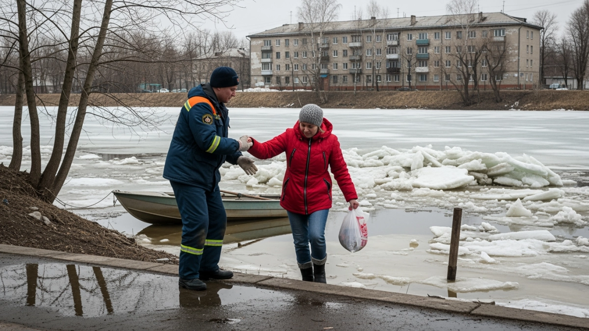 Женщину, провалившуюся под лед у «Гото Предестинации», спасли прохожие