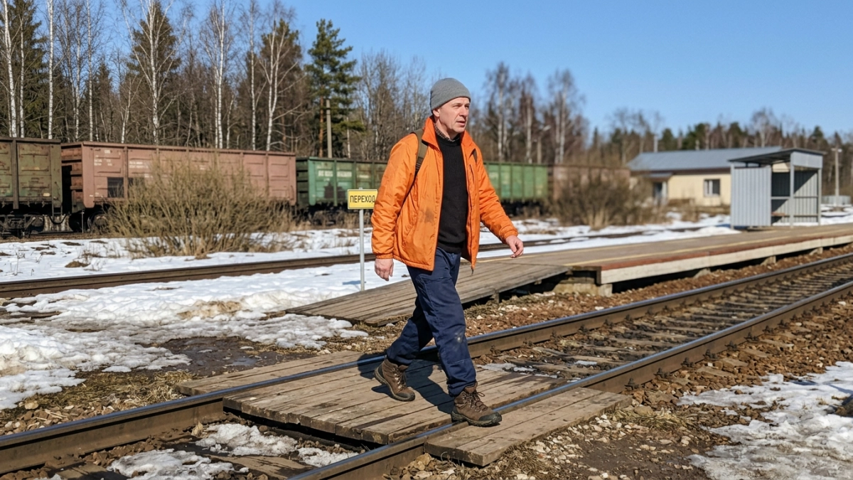 Житель Красноярска перебежал перед поездом и попал в больницу