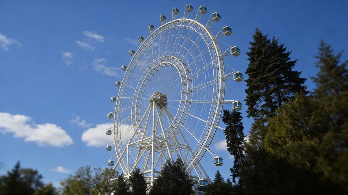 В парке Владивостока монтируют 55-метровое колесо обозрения — самое высокое в Приморье