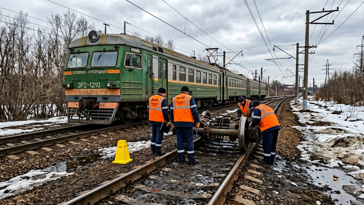 Пригородный поезд сошел с рельсов в Свердловской области: пострадавших нет