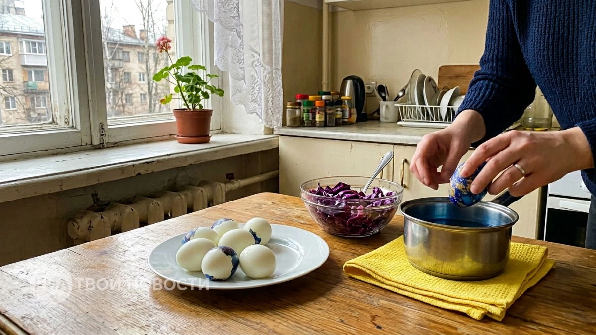 Один овощ из холодильника — и яйца на Пасху светятся фиолетом без капли химии