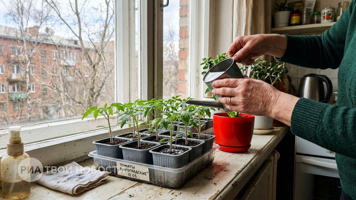Даю хилой рассаде томатов эту хитрую подкормку всего раз, и тонкие стебли за пару дней наливаются толщиной в палец