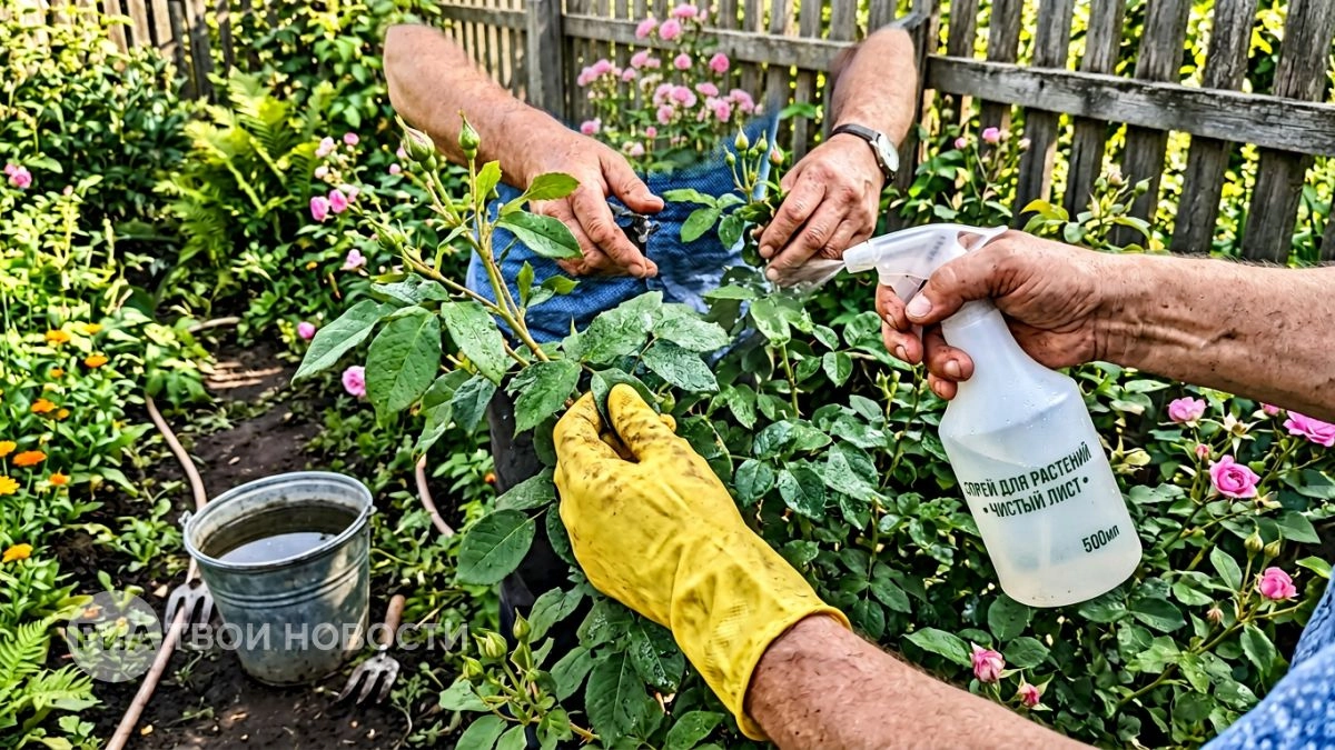 Просто развожу мыло в воде, и тля полностью осыпается с цветов за три дня без всяких магазинных ядов