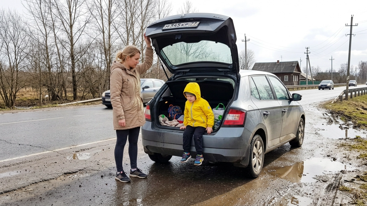 Мать везла пятилетнего сына из детсада в багажнике — её остановили инспекторы