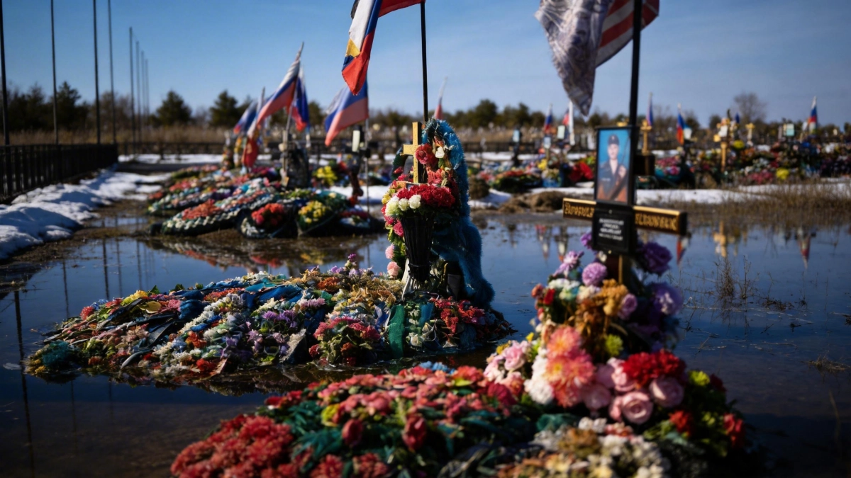 В Троицке осушают кладбище с затопленной Аллеей Славы после обращения матери бойца СВО